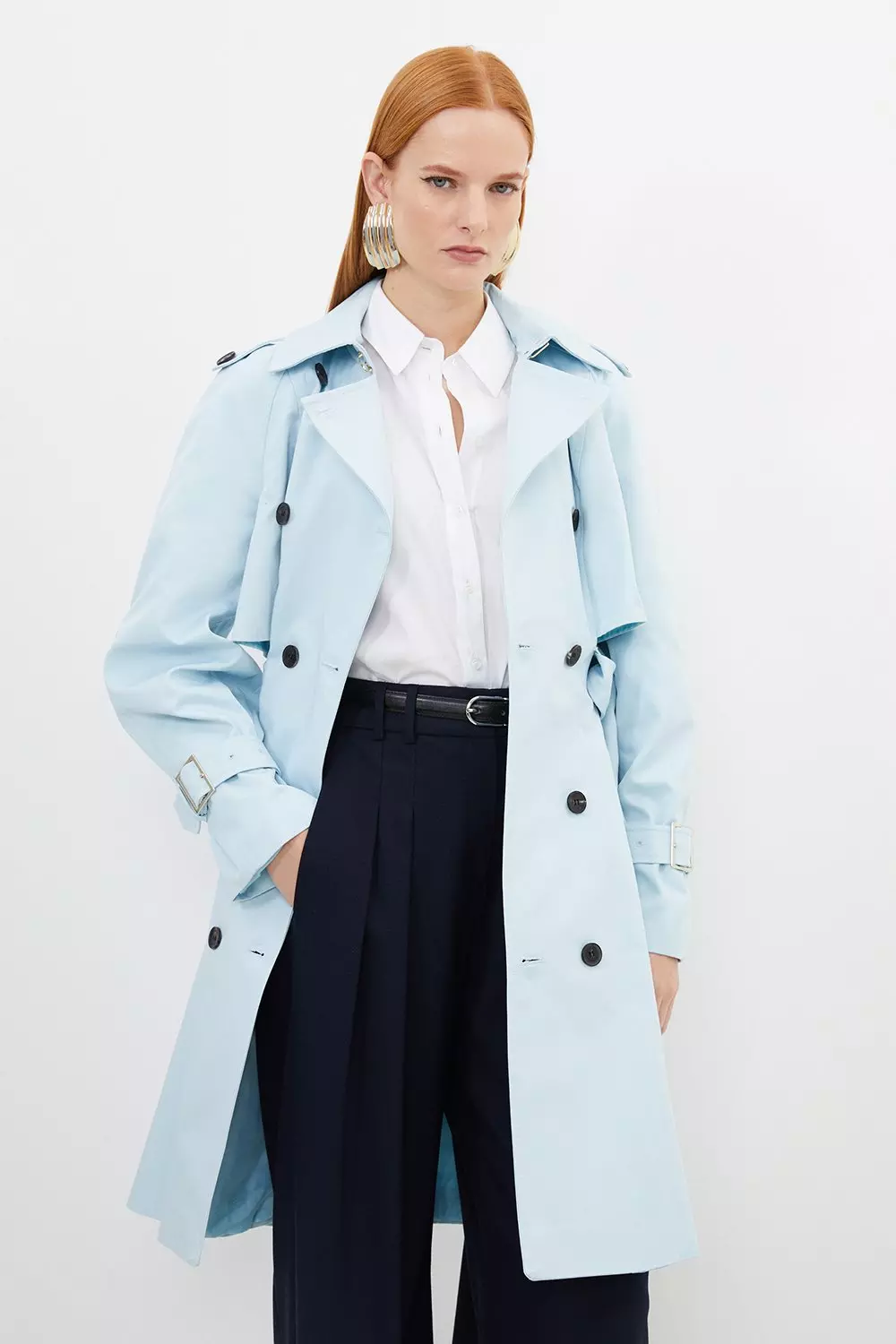 Blue hot sale petite coat